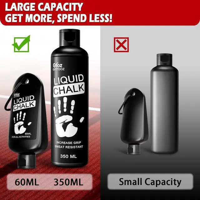 Alt view image 7 of 7 - Liquid Chalk 2 oz & 12 oz, Mess-Free Gym Chalk for Lifting | Pro Grade, Quick-Drying Grip for Weightlifting, Gymnastics, Rock Climbing & Dancing