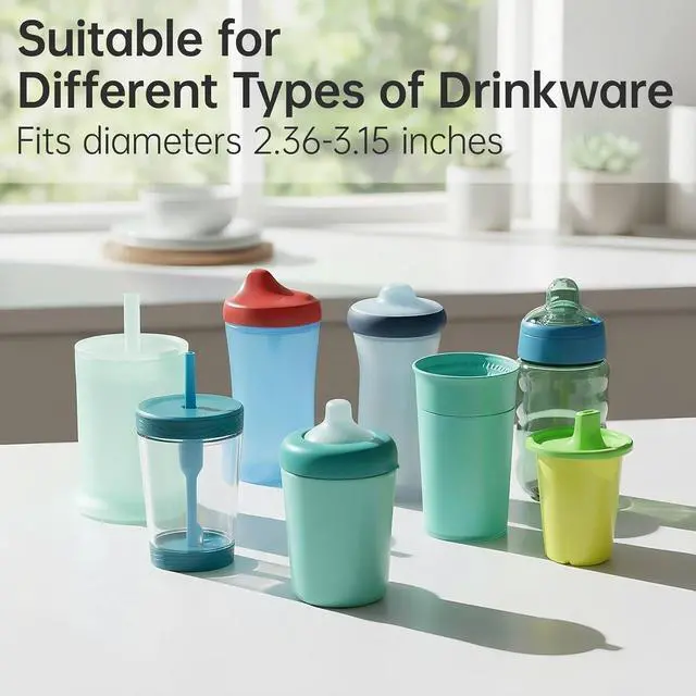 Alt view image 4 of 7 - NiHome 2 Pcs Silicone Tumbler Handle for 12-15oz Kids Owala Zak Cup | Dual Grip, BPA Free Accessories Handle Fit for 14oz Simple Modern Contigo Kid Tumbler, Soft Anti Slip For Travel Outdoor