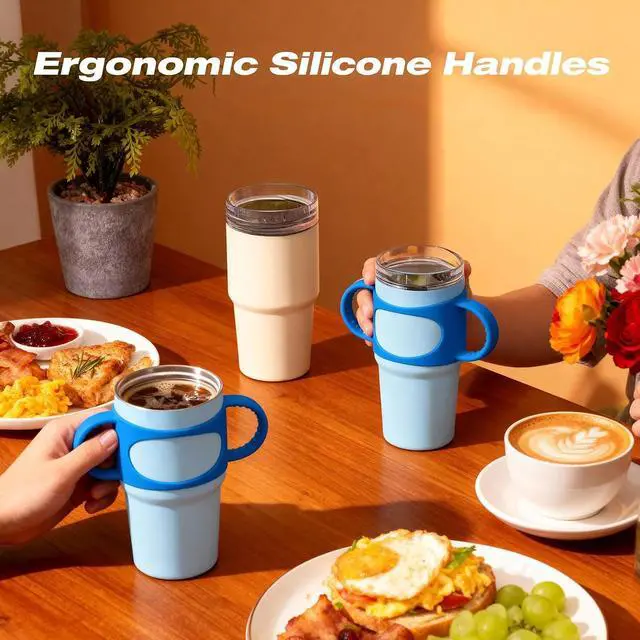 Alt view image 6 of 7 - NiHome 2 Pcs Silicone Tumbler Handle for 12-15oz Kids Owala Zak Cup | Dual Grip, BPA Free Accessories Handle Fit for 14oz Simple Modern Contigo Kid Tumbler, Soft Anti Slip For Travel Outdoor
