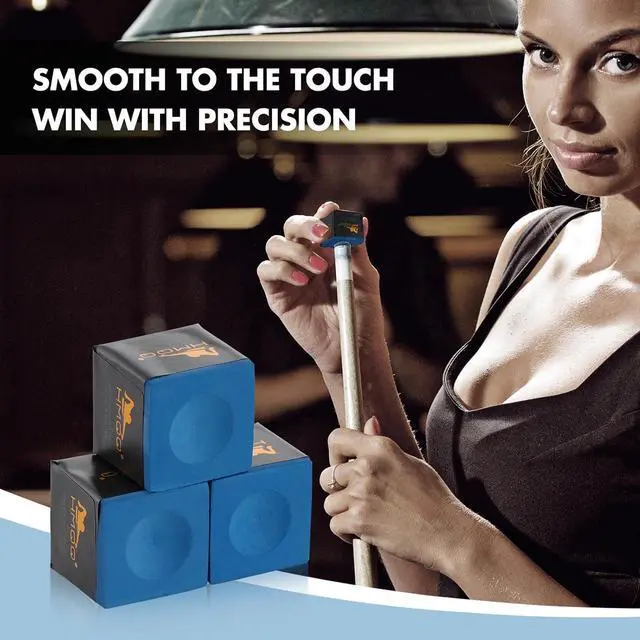 Alt view image 3 of 7 - HMQQ Nano Pool Cue Chalk, Fine-Textured Billiard Chalk, 2 or 6 Boxes | Fine-textured chalk spreads evenly for clean cue-tip coverage, reliable grip and fewer miscues; each box contains 2 cubes.