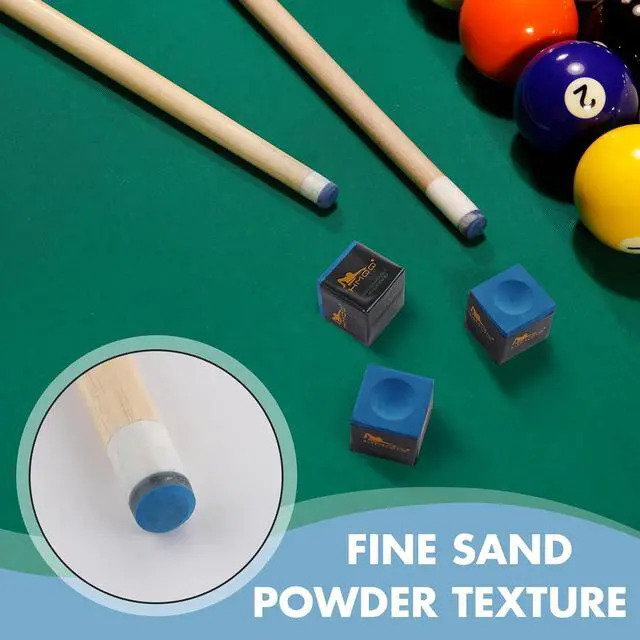 Alt view image 4 of 7 - HMQQ Nano Pool Cue Chalk, Fine-Textured Billiard Chalk, 2 or 6 Boxes | Fine-textured chalk spreads evenly for clean cue-tip coverage, reliable grip and fewer miscues; each box contains 2 cubes.