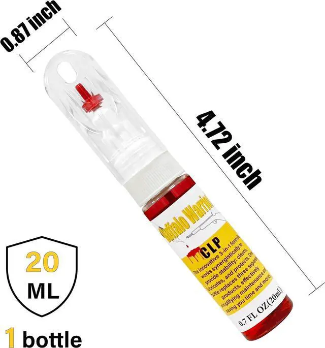 Alt view image 2 of 7 - 3-in-1 Gun Maintenance CLP Oil (1 Bottle of 20ml) | 3-in-1 CLP cleans, lubricates & protects. Built-in brush for detailed cleaning, needle tip for precise application.