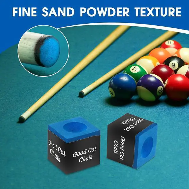 Alt view image 4 of 7 - Pool Cue Chalk, Fine-Textured Billiard Chalk, 12/24/144 Pack | Smooth, fine-textured chalk provides even tip coverage, reliable grip and fewer miscues; choose 12, 24 or 144 pieces.