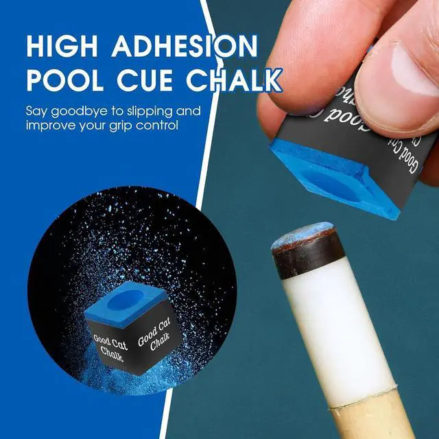 Alt view image 5 of 7 - Pool Cue Chalk, Fine-Textured Billiard Chalk, 12/24/144 Pack | Smooth, fine-textured chalk provides even tip coverage, reliable grip and fewer miscues; choose 12, 24 or 144 pieces.