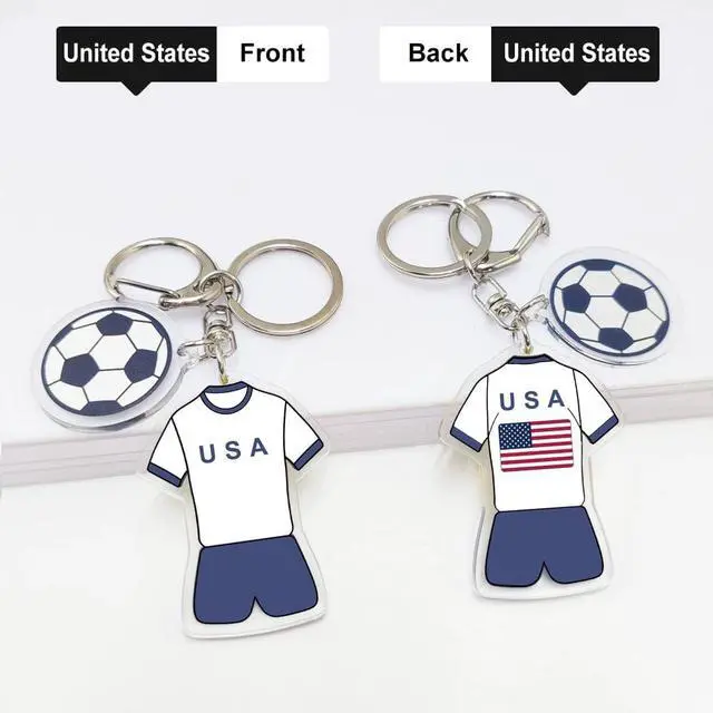 Alt view image 2 of 7 - 2026 World Cup Soccer Keychain - World Cup Pride Accessory, Football Fan Gift & Souvenir (2PCS)