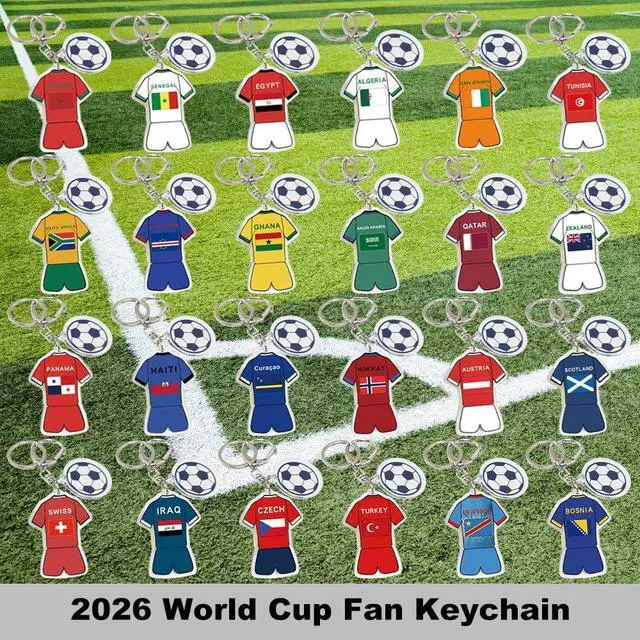 Alt view image 7 of 7 - 2026 World Cup Fan Soccer Keychain - 2026 World Cup Fan Keychain, Soccer Fan Gift & Souvenir (2PCS)