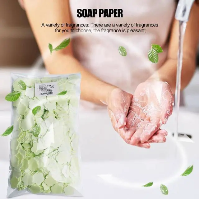Alt view image 4 of 7 - JJLFresheners 1000 Sheets Portable Disposable Paper Soap, Portable Travel Hiking Washing Hand Bath Toiletry Paper Soap
