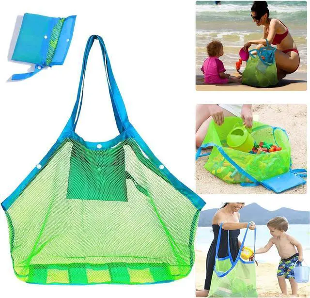 Main image of SupMLC Mesh Extra Large Beach Bags and Totes - Holds Toys, Towels, Sand Away - For Children's Toys, Market, Grocery, Picnic