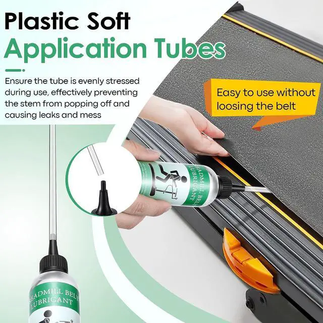 Alt view image 6 of 7 - 8oz Treadmill Lubricant for Belt, 100% Silicone Oil | High Temperature Resistant, Walking Pad Lube with 2 Application Tubes and Precision Screw Caps, for Most Types of Treadmills