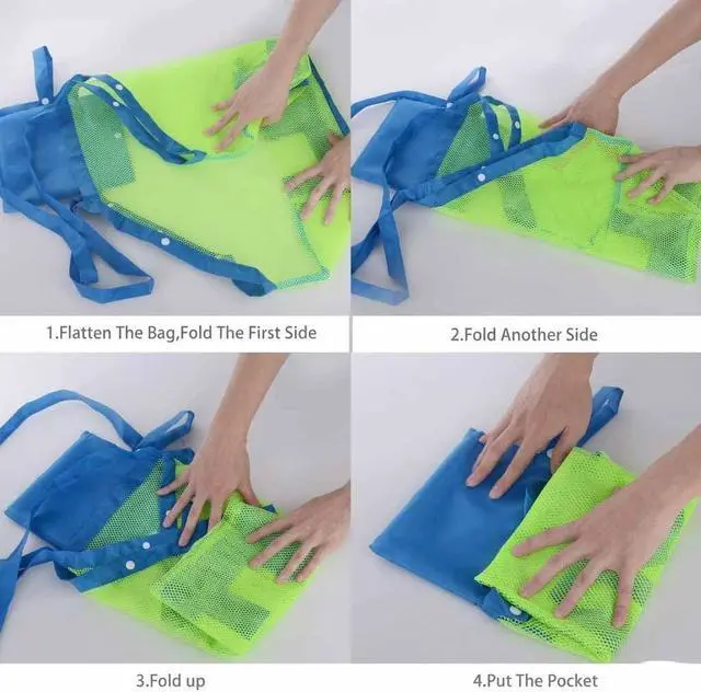 Alt view image 5 of 7 - SupMLC Mesh Extra Large Beach Bags and Totes - Holds Toys, Towels, Sand Away - For Children's Toys, Market, Grocery, Picnic