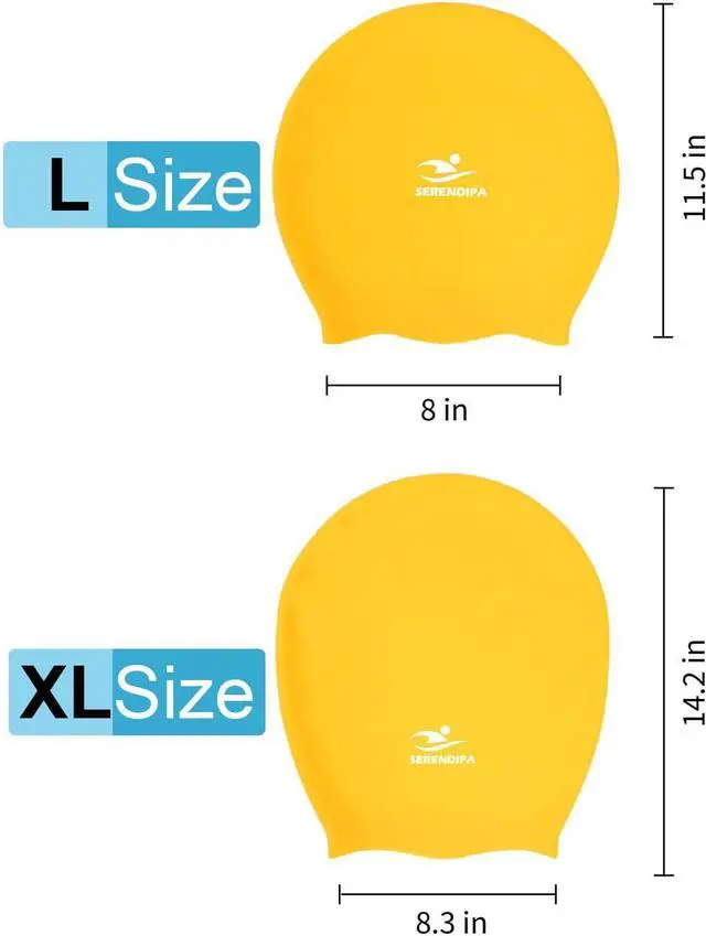 Alt view image 6 of 7 - Swim Cap for Braids, Long Hair, Women Girl, Extra Large Waterproof Silicone | Adult, Waterproof, Ladies, Locs, Dreadlocks, Dreads, Wig, Afro, Curly, Thick, XL, Big Head Cap, No Leak, Keep Hair Dry