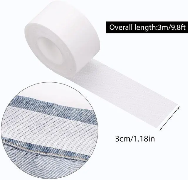 Alt view image 2 of 7 - 2 Roll Disposable Collar Hat Protector Sweat Pads for Men Women | Self-adhesive Collar Stays, Shirt Collar Protector, Comfortable Neck Tapes Collar Sweat Pads Shirt