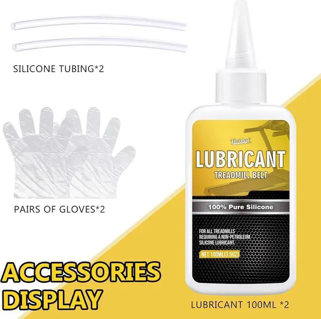 Alt view image 2 of 7 - 100% Pure Silicone Treadmill Lube - 7oz/200ml Treadmill Lubricant for Belt - Premium Silicone Oil with Application Tubes - Suitable for Most Treadmill Lubrication - Non-Toxic and Odorless