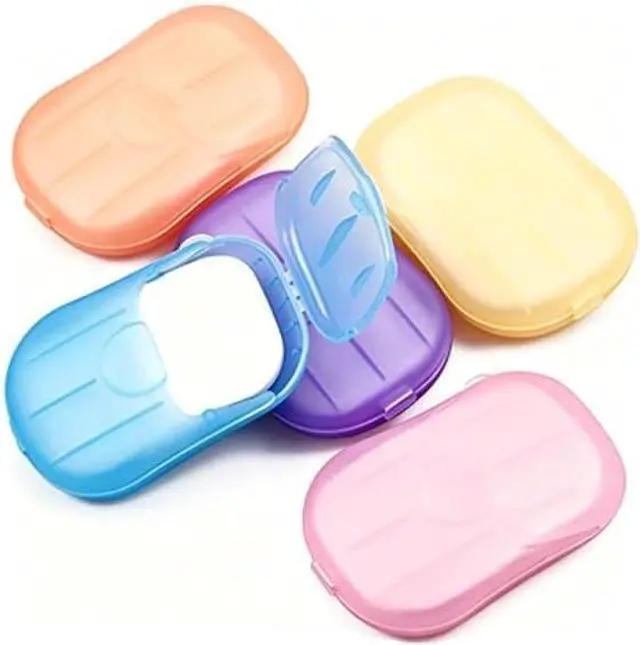 Main image of 5 Boxes Colorful Disposable Soap Paper Hand Cleaner Fragrance Soap Paper for school Indoor, Outdoor, Travel, Camping Hiking, Travel, Foot Hand Care, Personal Care