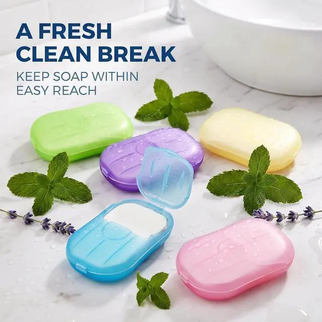 Alt view image 2 of 7 - Disposable Soap Sheets Paper 5 Boxes Hand Cleaner Fragrance Mini Color Soaps Paper for school Indoor, Outdoor,Travel,Camping Hiking,Soap Sheet,Foot and Hand Care,Outdoor Recreation