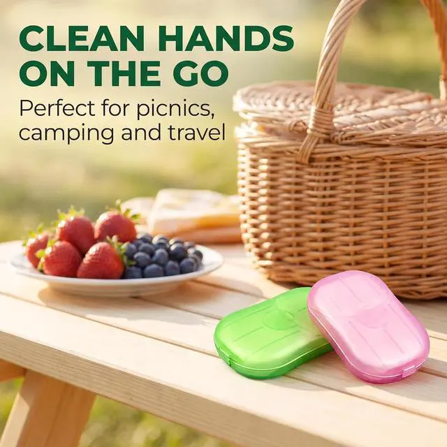Alt view image 7 of 7 - Disposable Soap Sheets Paper 5 Boxes Hand Cleaner Fragrance Mini Color Soaps Paper for school Indoor, Outdoor,Travel,Camping Hiking,Soap Sheet,Foot and Hand Care,Outdoor Recreation