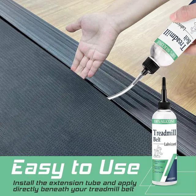 Alt view image 3 of 6 - 100% Silicone Treadmill Lubricant for Belt, 4 Oz Treadmill Oil Belt Lubricant, Reduce Friction Lubricant with Tubes and 5 Cloths for Nearly All Types of Treadmills (1)