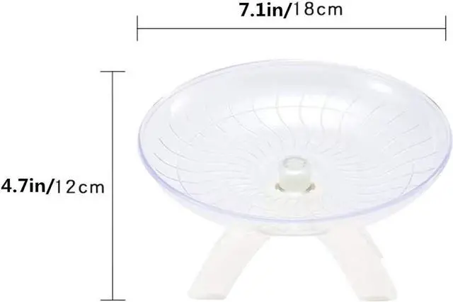 Alt view image 2 of 7 - Hamster Flying Saucer Silent Running Exercise Wheel for Hamsters, Gerbils, Mice,Hedgehog and Other Small Pets Silent Running Wheel Hamster Wheel (White)