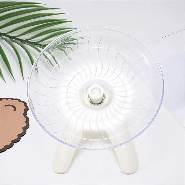 Alt view image 6 of 7 - Hamster Flying Saucer Silent Running Exercise Wheel for Hamsters, Gerbils, Mice,Hedgehog and Other Small Pets Silent Running Wheel Hamster Wheel (White)