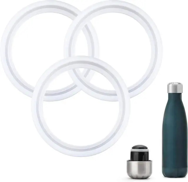 Main image of Water Bottle Gaskets Replacement Silicone Sealing Rings,3 Pack | Water Bottle Gaskets Replacement Silicone Sealing Rings for koodee & Mira 9 oz,12 oz,17 oz Cola Shape Water Bottle, BPA-Free