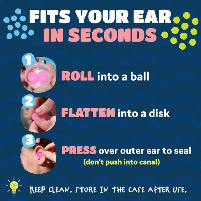 Alt view image 5 of 6 - Earvolution Floating Putty Buddies Swim Earplugs - Doctor-Invented, Made in USA, Moldable Premium Silicone Plugs Help Prevent Swimmer's Ear, 3 Pair Pack - Blue/Yellow/Green