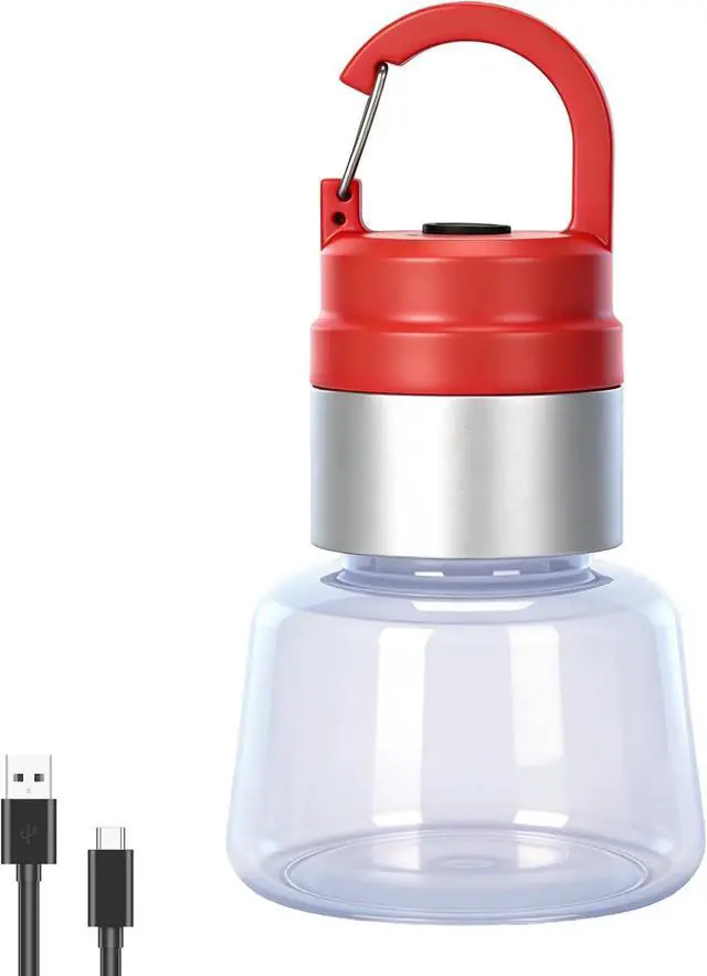 Main image of Portable LED Camping Light with Hanging Hook Clip, Rechargeable Battery Lantern for Outdoor Camping, Hiking, Emergency Power Outages (red)