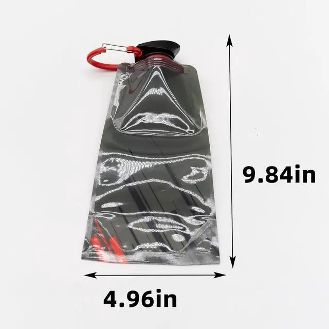 Alt view image 7 of 7 - 2Pcs Collapsible water bottle,22oz portable PE water bag for outdoor | Reusable foldable PE water bottle,easy to carry and store for camping,hiking,cycling and outdoor adventures.
