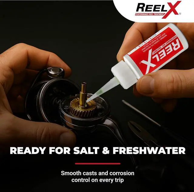 Alt view image 3 of 7 - ReelX Fishing Reel Lubricant, Extreme-Pressure Anti-Corrosion Oil for Bearings, Spinning, Baitcasting, Spincast, Fly, Trolling & Electric Reels, Smooth Casting Saltwater Freshwater Protection, 1 oz