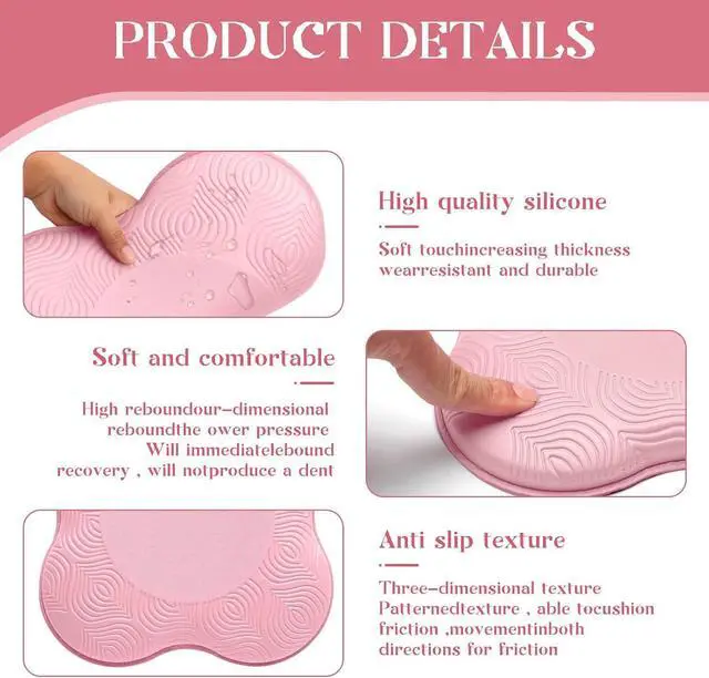 Alt view image 3 of 7 - 2 Packs Yoga Knee & Elbow Cushions - Extra Thick Foam for Knees, Elbows, Wrists, Hands & Head - Pilates & Kneeling Pads - Support Foam Pads for Women & Men