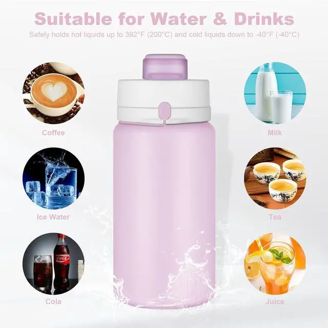 Alt view image 6 of 7 - PLTCAT Collapsible Water Bottles, 19oz Foldable Silicone Travel Bottles | BPA-Free Silicone, Leak-Proof Lids, Dishwasher Safe, Carabiner Clips, Compact Roll-Up Design