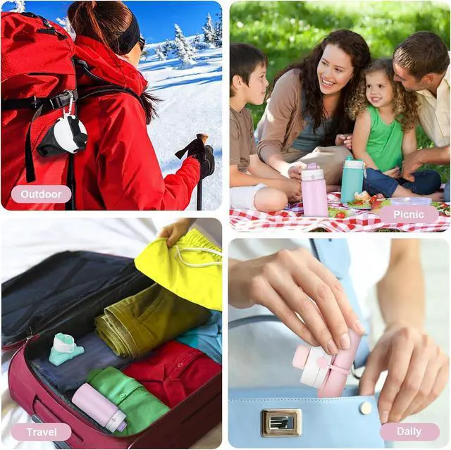 Alt view image 7 of 7 - PLTCAT Collapsible Water Bottles, 19oz Foldable Silicone Travel Bottles | BPA-Free Silicone, Leak-Proof Lids, Dishwasher Safe, Carabiner Clips, Compact Roll-Up Design