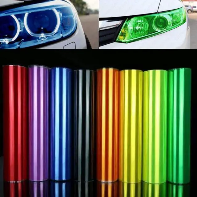 Alt view image 2 of 3 - DIYAH 12 X 48 Inches Self Adhesive Headlight, Tail Lights, Fog Lights Tint Vinyl Film (Dark Blue)