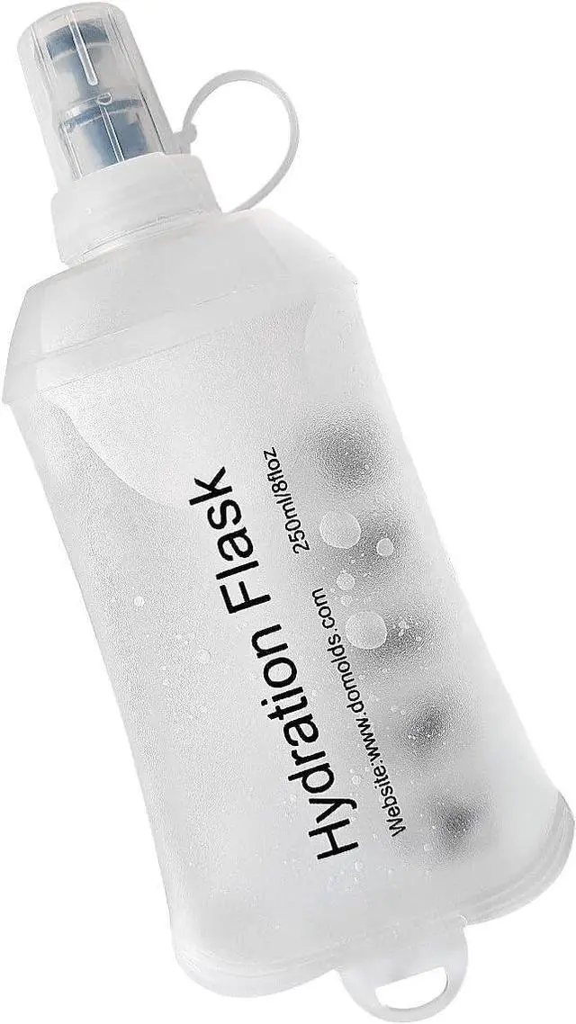 Main image of WILDREEDS 250ml Soft Flask, TPU Collapsible Soft Water Bottle for Hydration Pack, Running Vest, Folding Water Bottle for Hiking Cycling Climbing-1Pcs, White