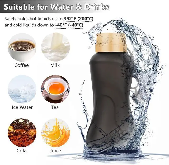 Alt view image 6 of 7 - Collapsible Water Bottles,650ml,Leak Proof,Reuseable BPA Free Silicone Foldable Water Bottles,Durable Lightweight for Travel Gym Camping Hiking,Compact Size Portable Sports Water Bottle (Black)