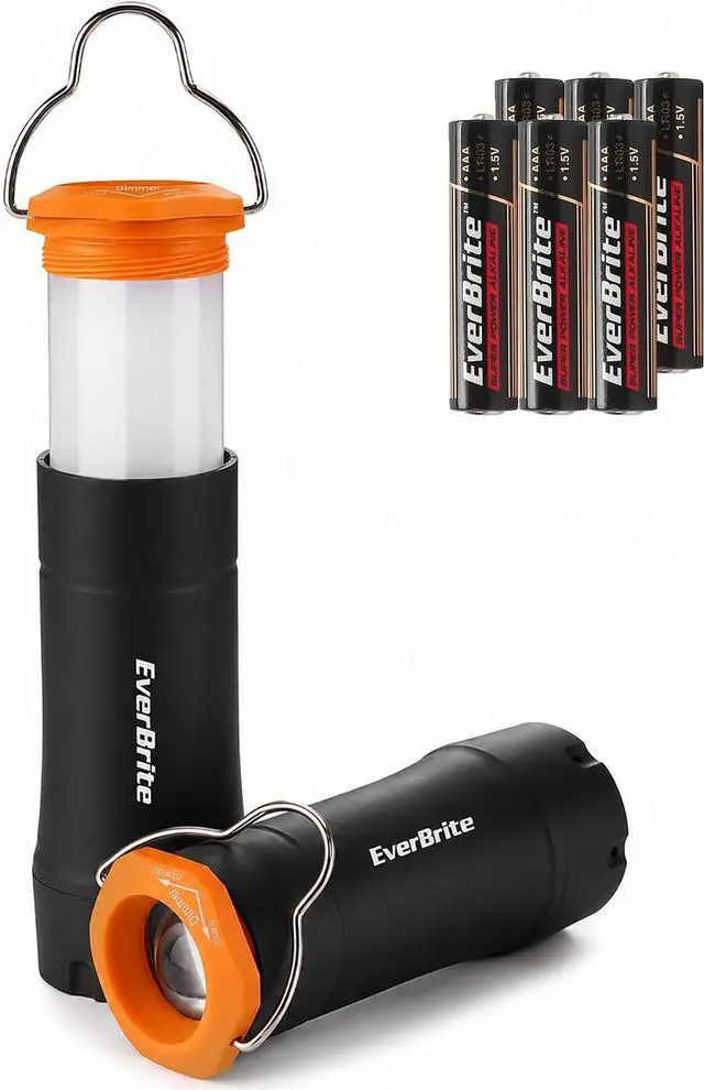 Main image of EverBrite 2-in-1 Mini Lantern and Flashlight 2 Pack, Zoomable Lantern | Zoomable Flashlight Lantern Camo, 3 Modes, Camping Essentials, Battery Powered Lantern for Hurricane, Hiking, Emergency, Home