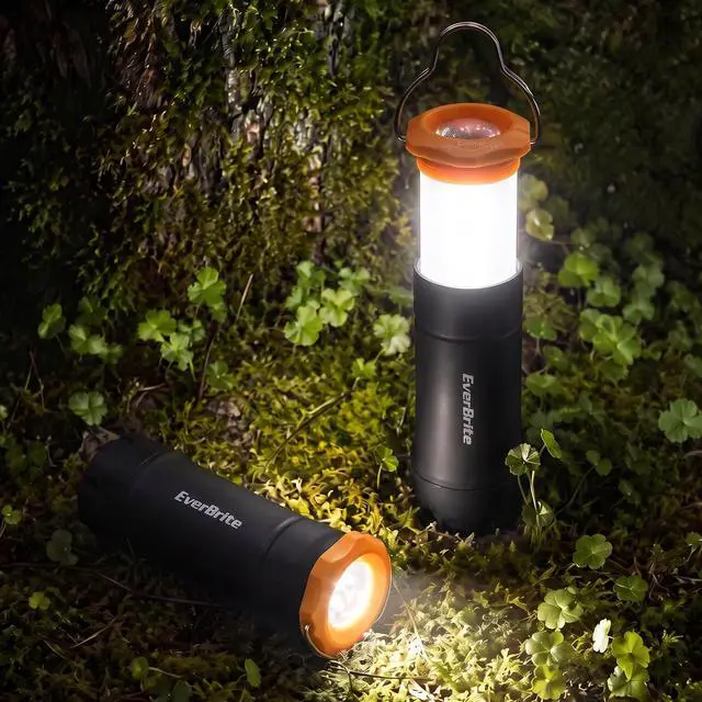 Alt view image 7 of 7 - EverBrite 2-in-1 Mini Lantern and Flashlight 2 Pack, Zoomable Lantern | Zoomable Flashlight Lantern Camo, 3 Modes, Camping Essentials, Battery Powered Lantern for Hurricane, Hiking, Emergency, Home