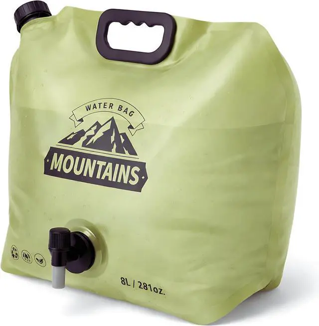 Main image of Camping Water Container 2 Gallon Collapsible Water Jug with Spout - Reusable Plastic Flasks, Foldable Empty Gallon Jug for Water Storage, Water Bag for Outdoor Hiking Emergency Prep (1 Pack)