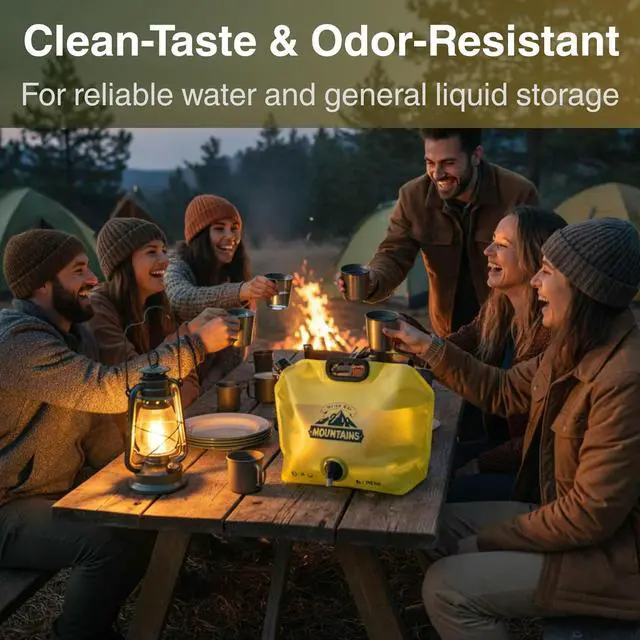 Alt view image 4 of 7 - Camping Water Container 2 Gallon Collapsible Water Jug with Spout - Reusable Plastic Flasks, Foldable Empty Gallon Jug for Water Storage, Water Bag for Outdoor Hiking Emergency Prep (1 Pack)