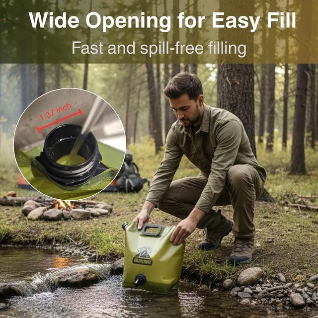 Alt view image 7 of 7 - Camping Water Container 2 Gallon Collapsible Water Jug with Spout - Reusable Plastic Flasks, Foldable Empty Gallon Jug for Water Storage, Water Bag for Outdoor Hiking Emergency Prep (1 Pack)