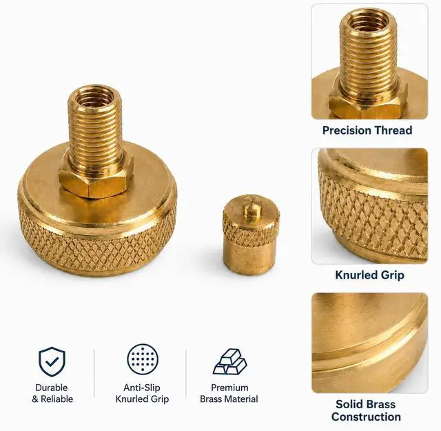 Alt view image 2 of 4 - Brass Pump Adapter for Coleman Lantern Parts, Durable Coleman Lantern Replacement Parts for Gas Lanterns and Stoves Camping Lantern Accessories