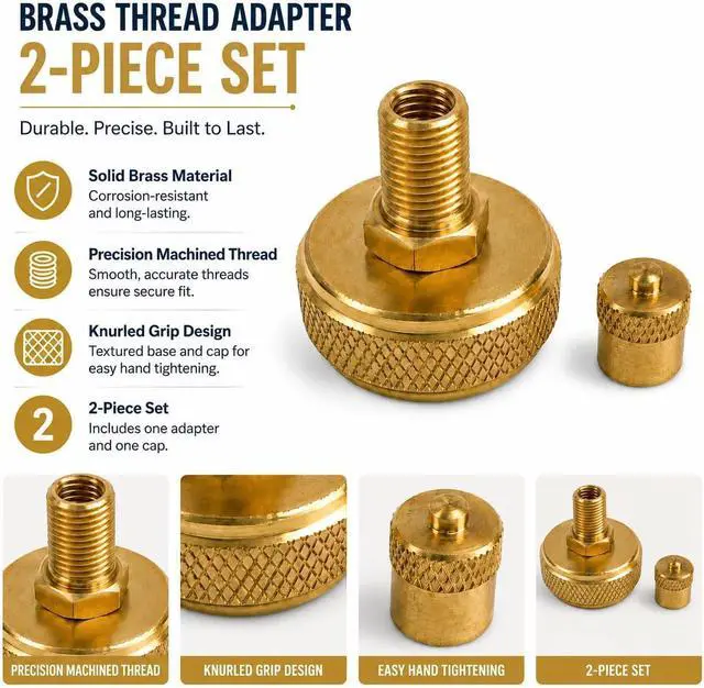 Alt view image 3 of 4 - Brass Pump Adapter for Coleman Lantern Parts, Durable Coleman Lantern Replacement Parts for Gas Lanterns and Stoves Camping Lantern Accessories