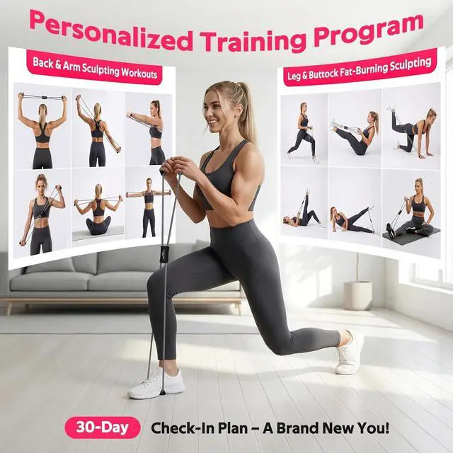 Alt view image 4 of 7 - RENRANRING Figure 8 Fitness Resistance Bands with Handles - Exercise Tube Band Set of 3 for Arm and Shoulder Stretch, Rope 8 Word Elastic for Women and Men