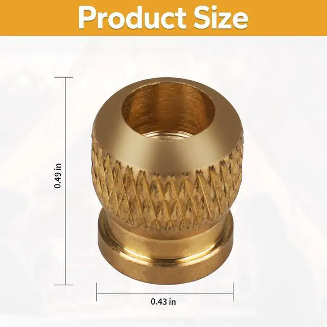 Alt view image 2 of 5 - Gas lamp top Cover nut for Coleman Lantern 242.249.500 Golden