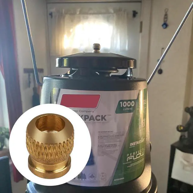 Alt view image 4 of 5 - Gas lamp top Cover nut for Coleman Lantern 242.249.500 Golden