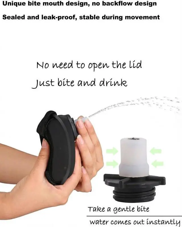 Alt view image 7 of 7 - Hands-Free Wrist Water Bottle - 7oz Leak-Proof Silicone Sports Flask | BPA-free wearable water bottle for running, cycling, marathon, gym & outdoor activities. Lightweight black sports flask.