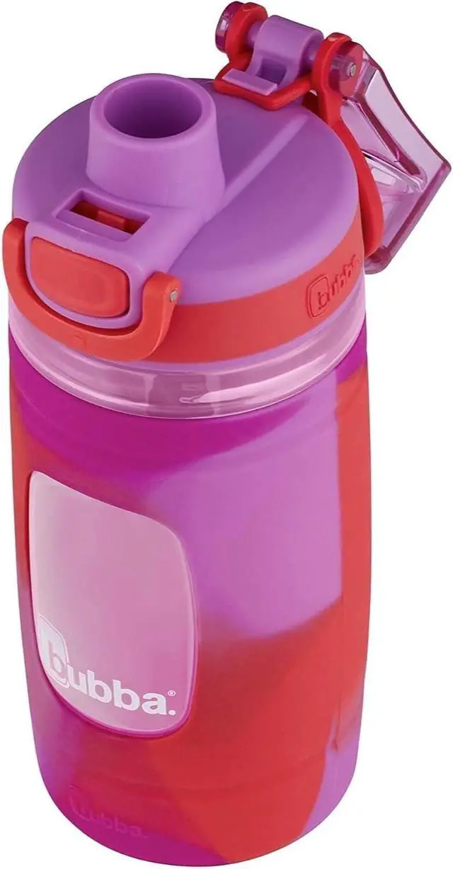 Main image of Bubba Flo Kids Water Bottle with Silicone Sleeve, 16oz., Watermelon and Wild Berry