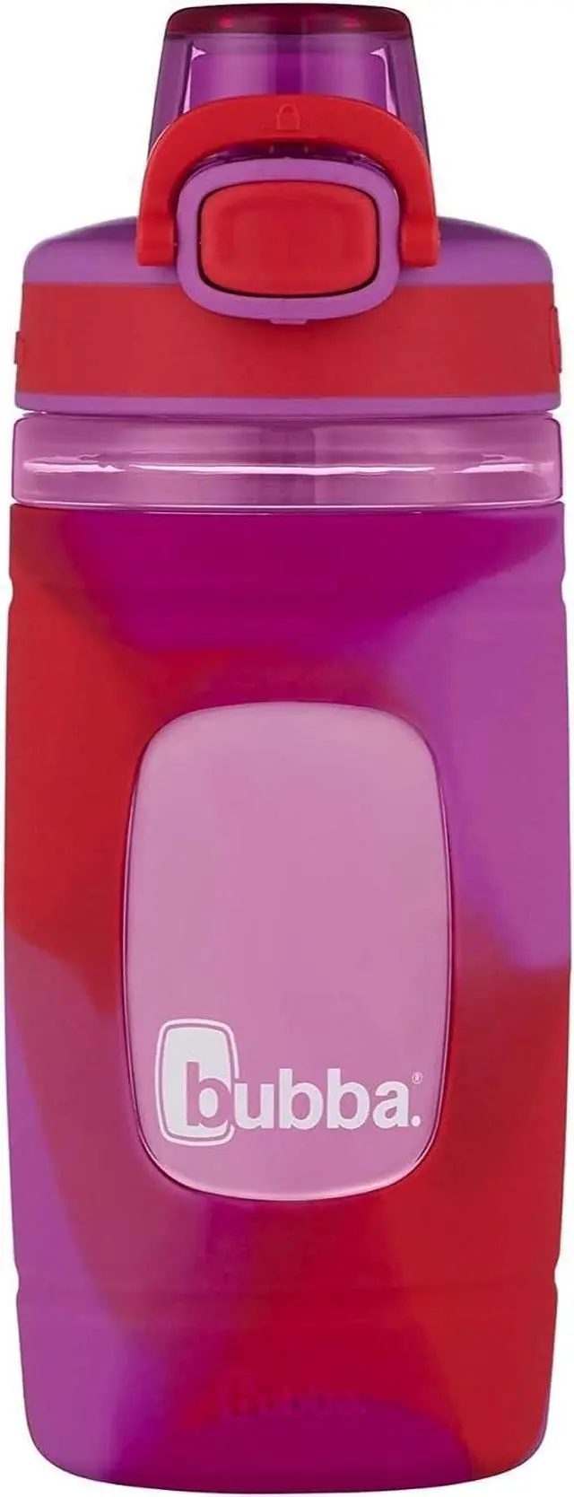 Alt view image 2 of 4 - Bubba Flo Kids Water Bottle with Silicone Sleeve, 16oz., Watermelon and Wild Berry