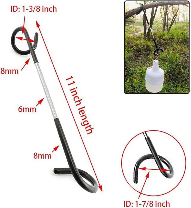 Alt view image 2 of 7 - Camping Lantern Hook Hanger Tent Light Outdoor Lamp Hanger Non-Slip for Camping Hiking - 2pcs