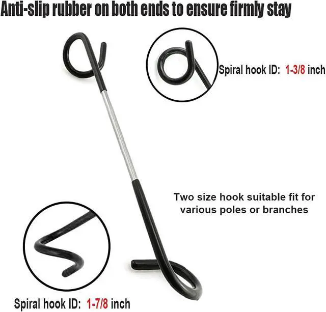 Alt view image 3 of 7 - Camping Lantern Hook Hanger Tent Light Outdoor Lamp Hanger Non-Slip for Camping Hiking - 2pcs