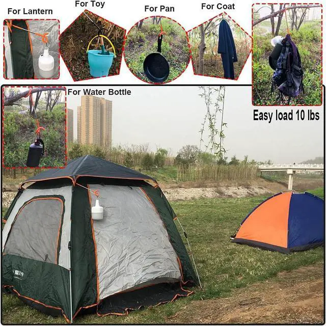 Alt view image 5 of 7 - Camping Lantern Hook Hanger Tent Light Outdoor Lamp Hanger Non-Slip for Camping Hiking - 2pcs